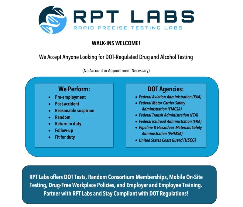 rpt labs welcomes walk-ins