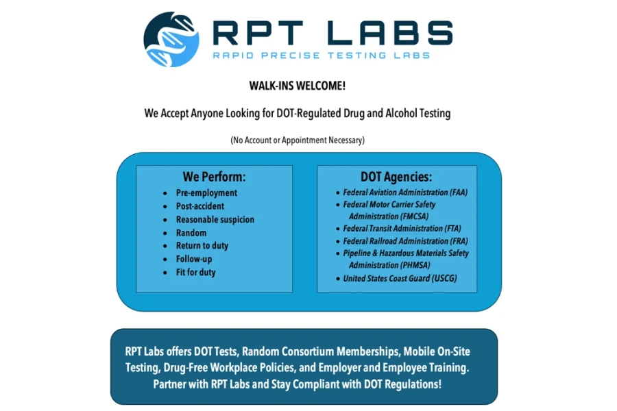 rpt labs welcomes walk-ins